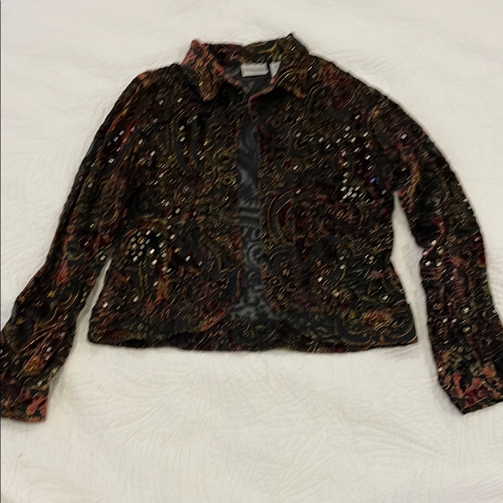 Elegant Black and Brown Women's Jacket